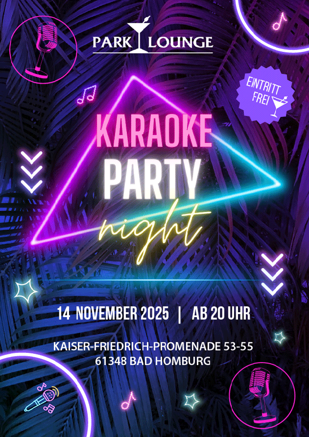 Flyer Karaoke Paty in der PArklounge